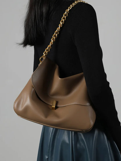 Luxe Korean Leather Shoulder Bag