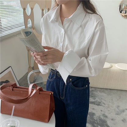 Elegant Office Style All Cotton Women Blouses Shirts
