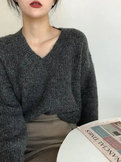 High Quality V-Neck Loose Fit Sweaters