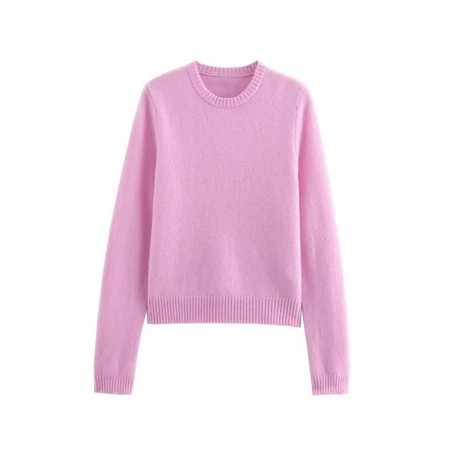 Soft Touch Basic O-Neck Knit Sweaters