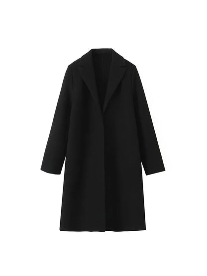 Women Fashion Open Stitch Long Trench Coats