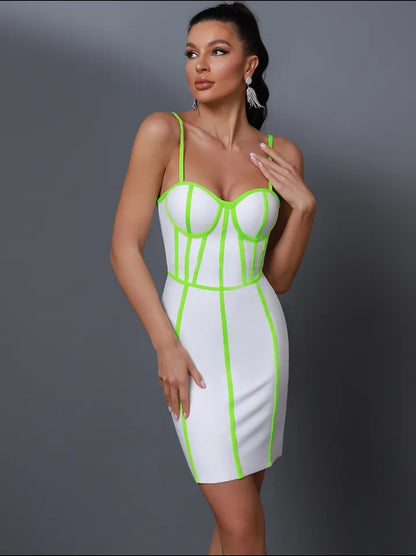 Clubbing in Clover: Sexy Green Bandage Dress