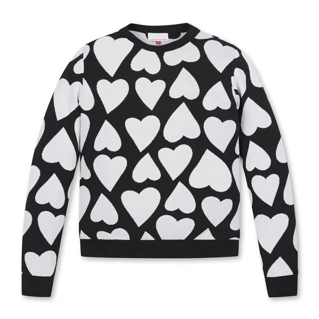 Heart Shape Design Long Sleeve Sweater For Women