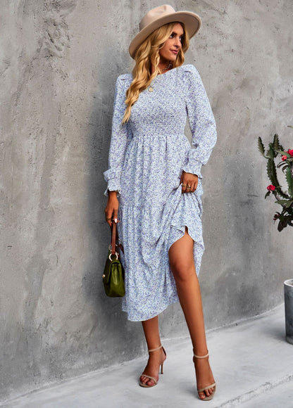 Casual Vintage Long Sleeve Dress