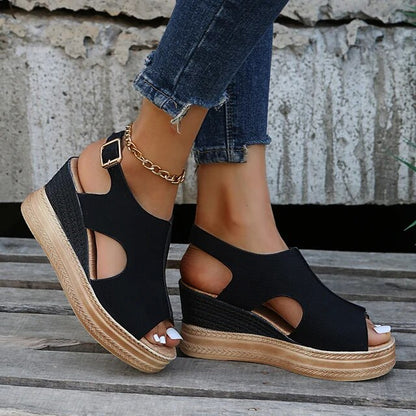 Plus Size Wedge High Heels Women Sandals For Summer