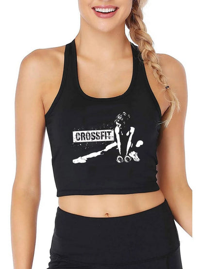 The Crossfit Graphics Sexy Slim Fit Crop Top For Women