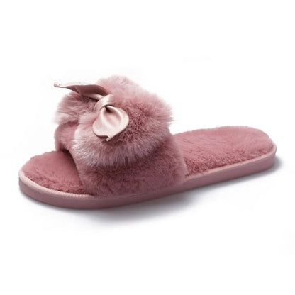 Faux Fur Warm Women House Slippers