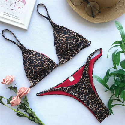 Leopard Push Up Bikinis