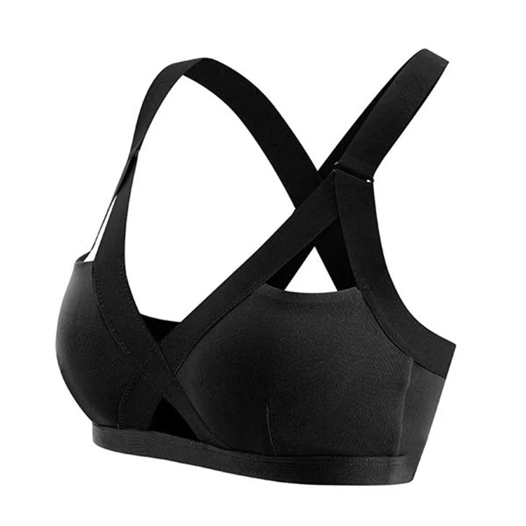 2025 Crisscross Strappy Sports Bra for Women Push Up Wirefree Padded Gym & Yoga Workout Activewear