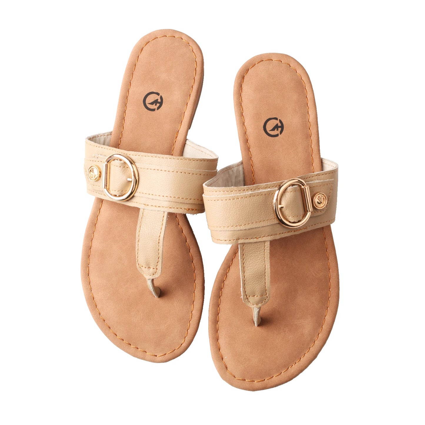 Retro Buckle Flip Flops for Women – Chic Solid Color Summer Sandals, Lightweight & Stylish Slippers