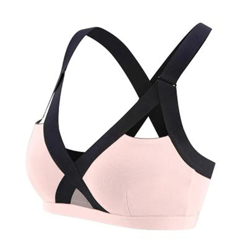 2025 Crisscross Strappy Sports Bra for Women Push Up Wirefree Padded Gym & Yoga Workout Activewear