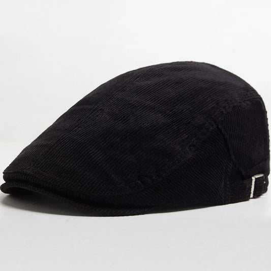 Men’s Fashion Corduroy Beret – Spring Autumn Thick Warm Women’s Vintage Newsboy Cap, Unisex