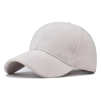 Casual Baseball Caps for Women & Men – Suede Autumn Winter Snapback Hat, Unisex Solid Color