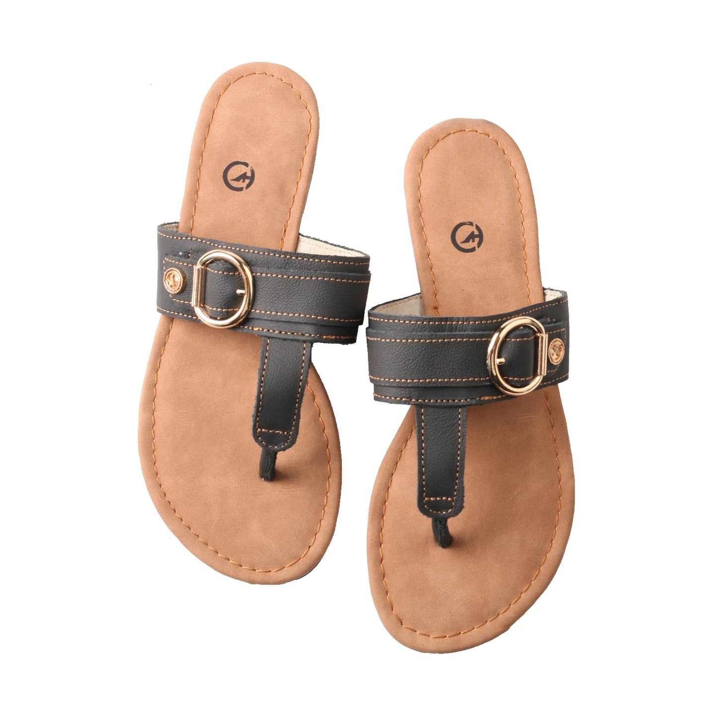 Retro Buckle Flip Flops for Women – Chic Solid Color Summer Sandals, Lightweight & Stylish Slippers