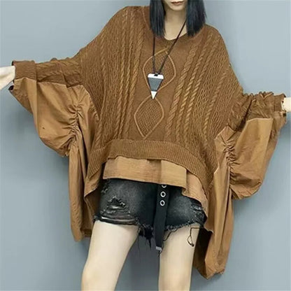 Ruffle Down Style Thin Women Knit Sweaters