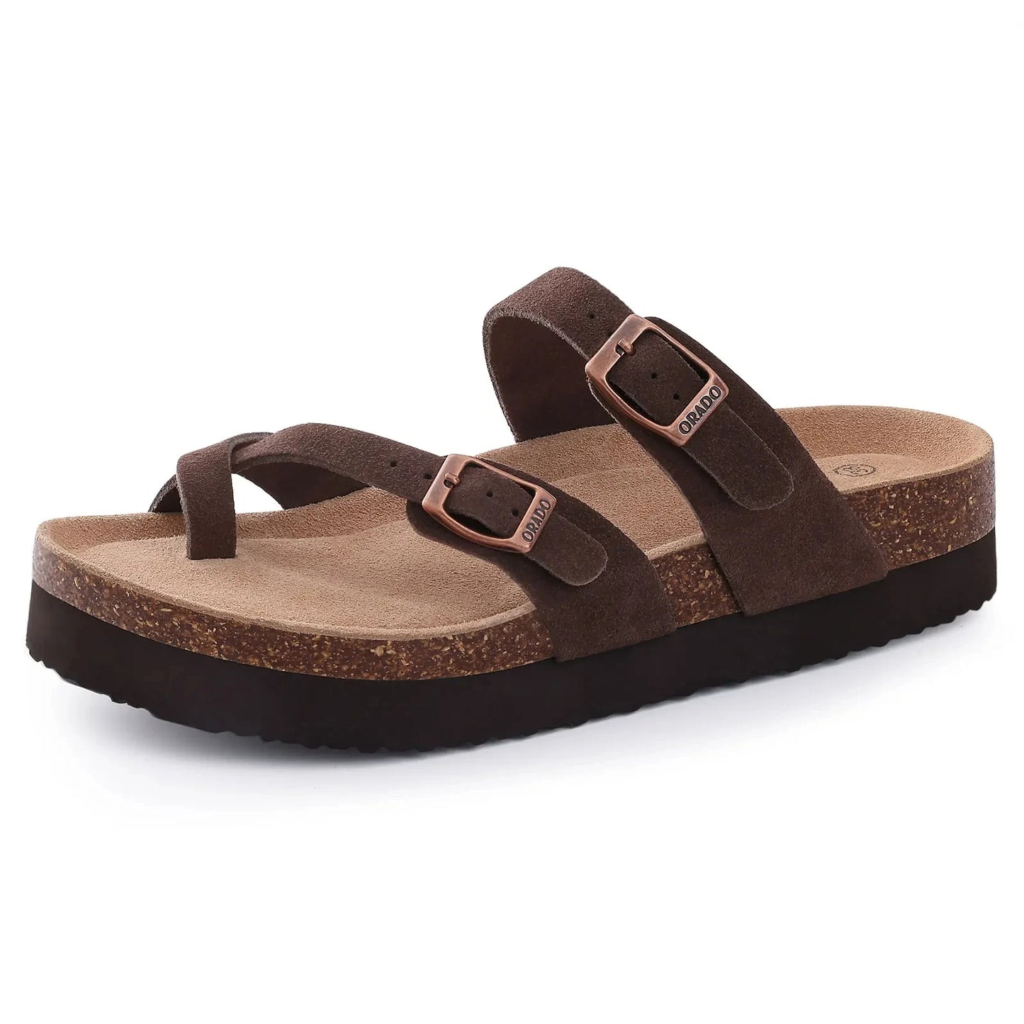 Classic Cork Sandals for Women & Men – Comfortable Thick Sole Slippers, Stylish Open-Toe Flats for Summer & Home