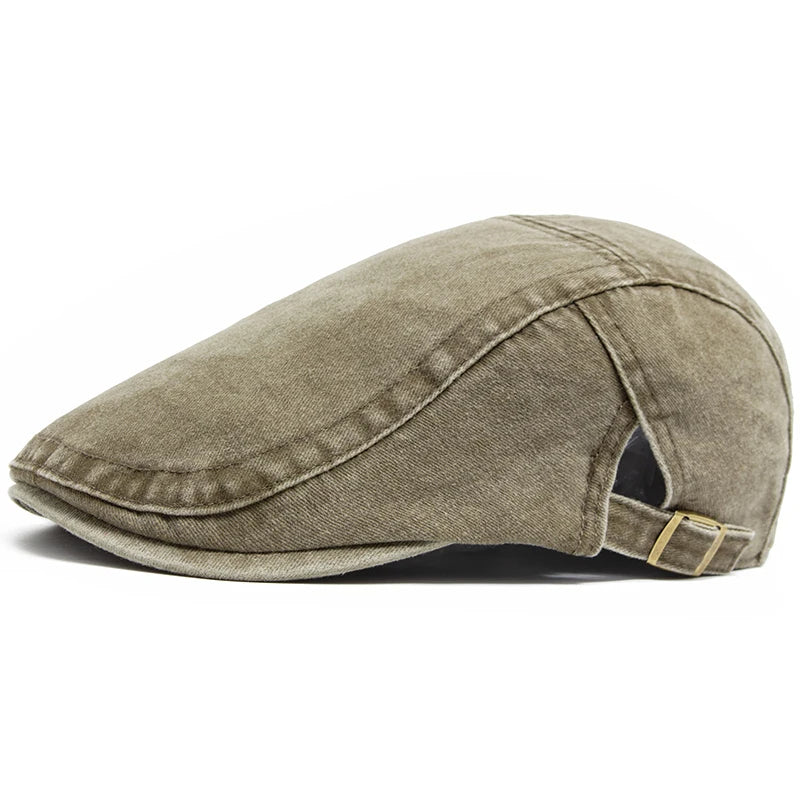 New Vintage Cotton Beret – Men’s & Women’s Fashion Flat Visor, Casual Autumn Retro Newsboy Hat