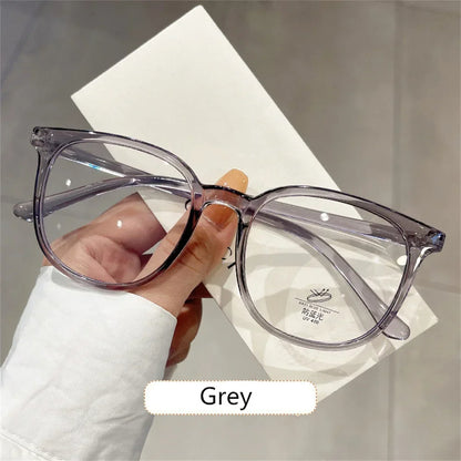 Retro Square Transparent Glasses - Ultra-Light Blue Light Blocking Eyewear, Trendy Korean Style