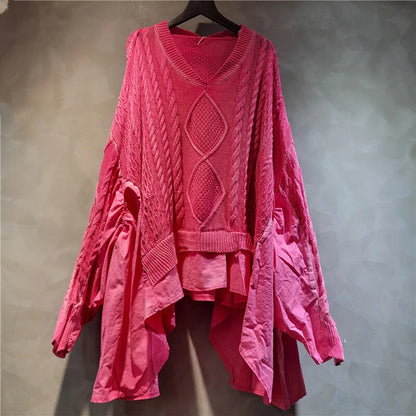 Ruffle Down Style Thin Women Knit Sweaters