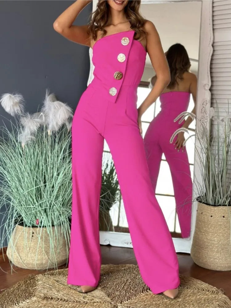 Sexy Sleeveless Jumpsuit for Women Slim Fit Elegant Casual Outfit