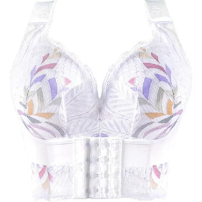 Plus size Push Up Padded Bras for Women Lace Plus Size Bra Add Two Cup Underwire Brassiere C D E big Cup Women's Underwear