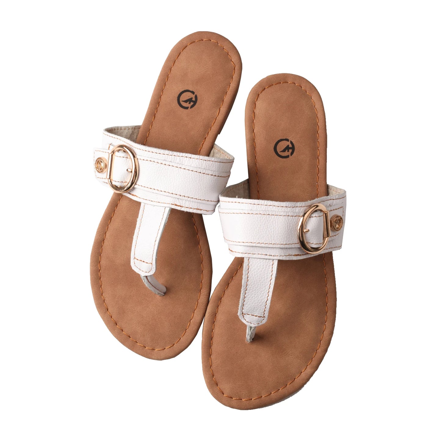 Retro Buckle Flip Flops for Women – Chic Solid Color Summer Sandals, Lightweight & Stylish Slippers