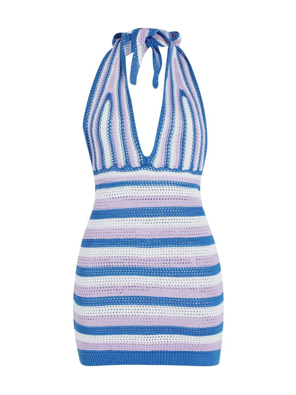 Fashionable and Feminine: Halter Neck Knitted Dress