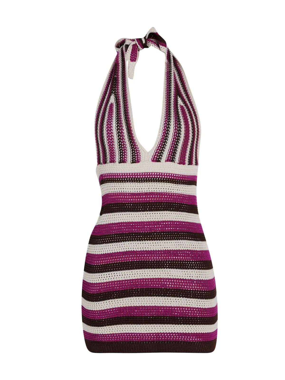 Fashionable and Feminine: Halter Neck Knitted Dress