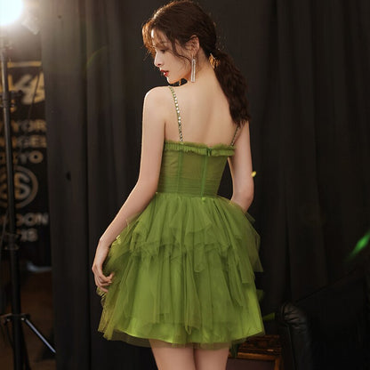Tulle Design Above Knee Sexy Party Cocktail Dress